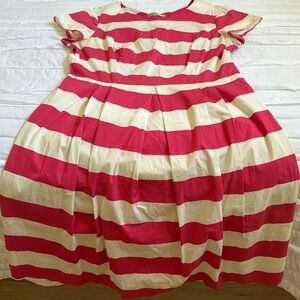 Down East Pink and Cream Striped Dress Size Large